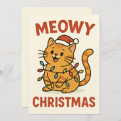 Meowy Christmas Cat Card (Vorne/Hinten)