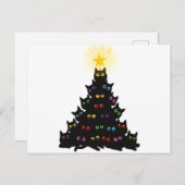 Meowy Christmas Cat Christmas Tree Postkarte (Vorne/Hinten)