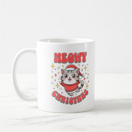 Meowy Christmas Cat Cute Festive Feline Kitten Kaffeetasse