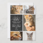 Meowy Christmas - Cat Foto Collage Ankündigung (Vorderseite)