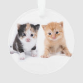 Meowy Christmas Cat Foto Names Red Ornament (Rückseite)