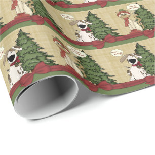 Meowy Christmas Cat & Grr-Eating Hund Geschenkpapier