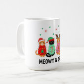 Meowy Christmas Cat Kaffeetasse (Vorderseite Links)