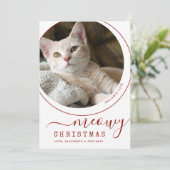 Meowy Christmas Cat Kitten Foto White (Stehend Vorderseite)