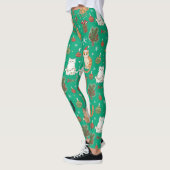 Meowy Christmas Cat Leggings - Gift For Cat Mom (Links)