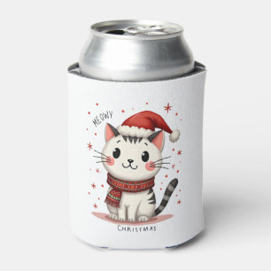 Meowy Christmas Cat Lover Funny Festivals Feiertag Dosenkühler