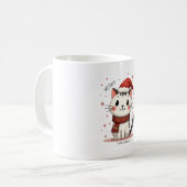 Meowy Christmas Cat Lover Funny Festive Holidays C Kaffeetasse (Vorderseite Links)