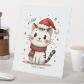 Meowy Christmas Cat Lover Funny Festive Holidays C Sockelschild (In Situ)