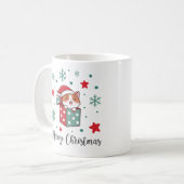 Meowy Christmas Cat Lover Gift Cute Festive Animal Kaffeetasse (Vorderseite Links)