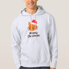 Meowy Christmas, Cat Lover Hoodie