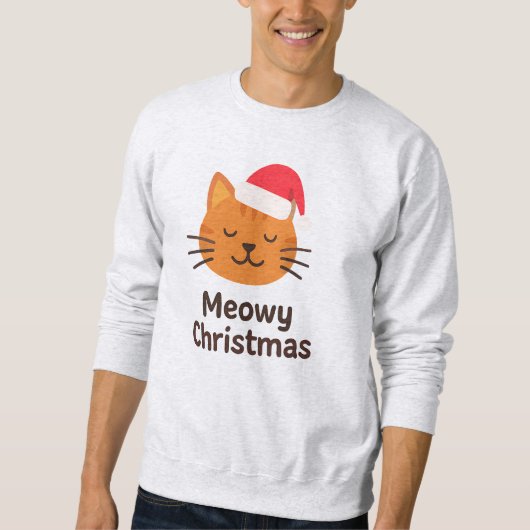 Meowy Christmas, Cat Lover Sweatshirt (Vorderseite)