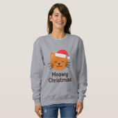 Meowy Christmas, Cat Lover Sweatshirt (Vorne ganz)