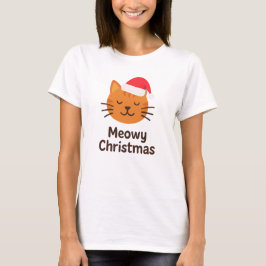 Meowy Christmas, Cat Lover T-Shirt