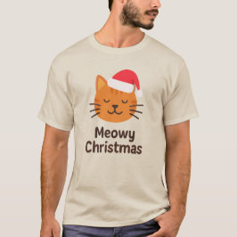 Meowy Christmas, Cat Lover T-Shirt