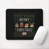 Meowy Christmas Cat Lover Tacky Ugly Christmas Par Mousepad (Mit Mouse)