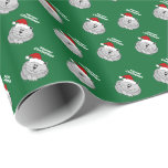 Meowy Christmas Cat Lover Wrapping Paper Grünbuch Geschenkpapier<br><div class="desc">Dieses skurrile, maßgeschneiderte Verpackungspapier hat ein sich wiederholendes Bild einer niedlichen, fetten Cartoon-Katze, die eine rot-weiße Weihnachtsmannmütze trägt. () In der Geschenkverpackung steht "Meowy Christmas". Es ist auf grünem Hintergrund, aber Sie können diese Farbe ändern, wenn Sie gewollt haben. () Benutzen Sie dieses Urlaubsdesign, um ein lustiges Weihnachtsgeschenk für Katzenliebhaber...</div>