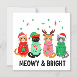 Meowy Christmas Cat Magneteinladung