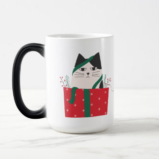 Meowy Christmas Cat Mug – Festive & Funny Mug Verwandlungstasse