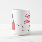 Meowy Christmas Cat Mug – Festive & Funny Mug Verwandlungstasse (Zentrum)