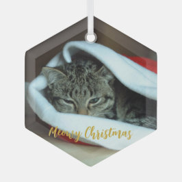 Meowy Christmas Cat Ornament Aus Glas