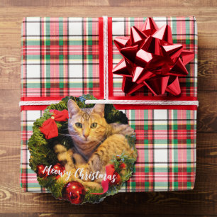 Meowy Christmas Cat Ornament Karte