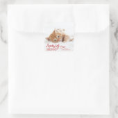 Meowy Christmas Cat Pet Holiday Sticker (Tasche)