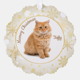 Meowy Christmas Cat Pet Ornament Karte