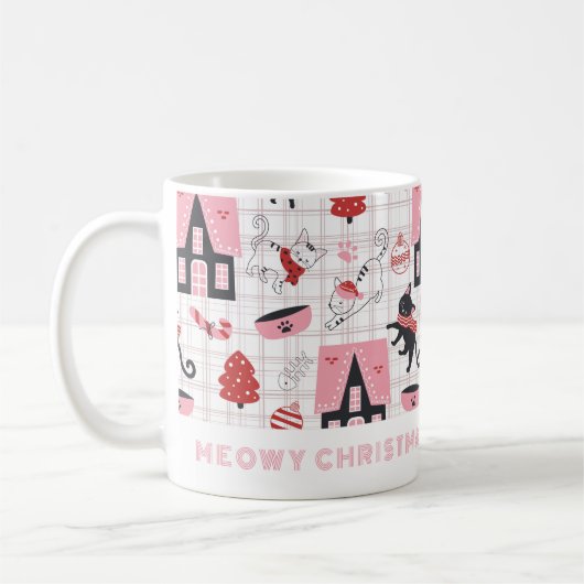 Meowy Christmas Cat Tasse (Links)