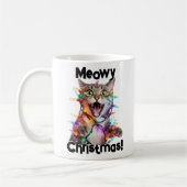 Meowy Christmas Cat Tasse Funny Gift (Links)