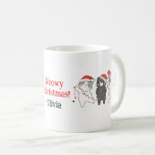 Meowy Christmas Cat Tasse - Individuelle Name Weih (VorderseiteRechts)