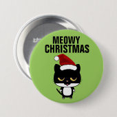 MEOWY CHRISTMAS CAT-Tasten Button (Vorne & Hinten)