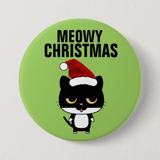 MEOWY CHRISTMAS CAT-Tasten Button (Vorderseite)