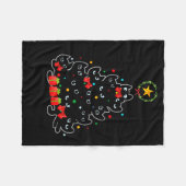 Meowy Christmas Cat Tree Kitty For Cat Lover Fleecedecke (Vorderseite (Horizontal))