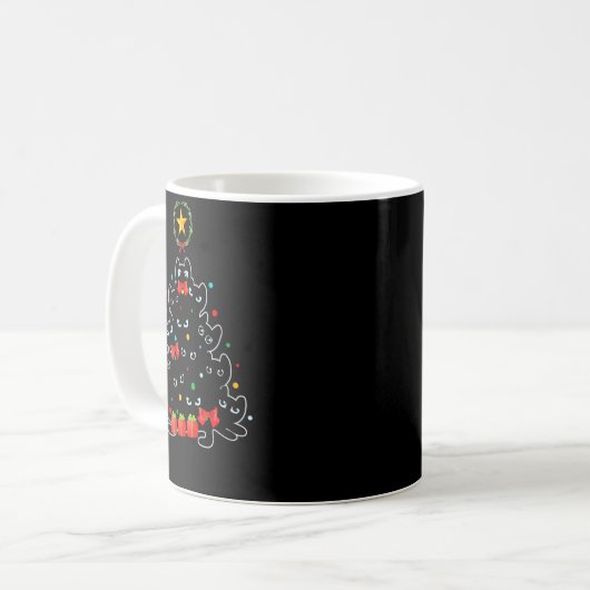 Meowy Christmas Cat Tree Kitty For Cat Lover  Kaffeetasse (Vorderseite Links)