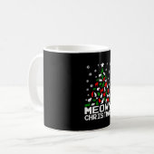 Meowy Christmas Cat Tree Ugly Kaffeetasse (Vorderseite Links)