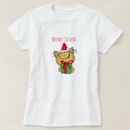 Meowy Christmas Cat Women's Basic T - Shirt