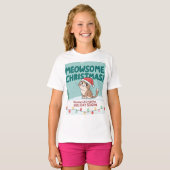 Meowy Christmas cut Cat – Family Matching Holida T-Shirt (Vorne ganz)