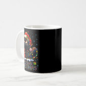 Meowy Christmas Cute Black Cat Christmas Xmas Wome Kaffeetasse (Vorderseite Links)