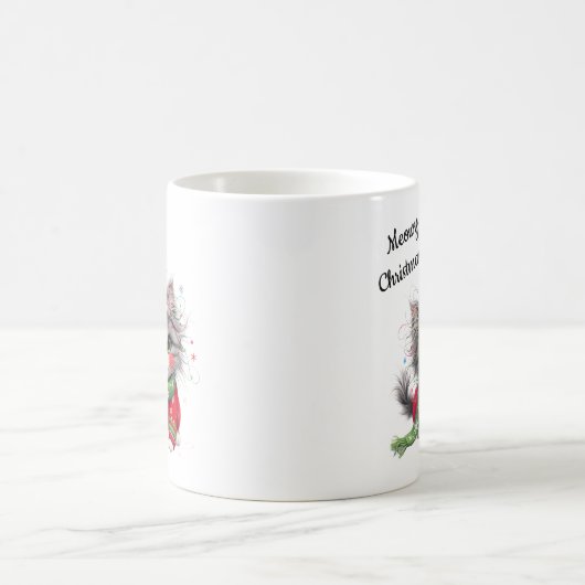 Meowy Christmas-Cute Cat Holiday Mug Kaffeetasse (Mittel)