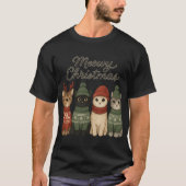 Meowy Christmas Cute Cats T-Shirt | Cozy Holiday (Vorderseite)
