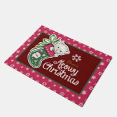 Meowy Christmas Door Mat Fußmatte (Schrägansicht)