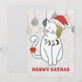 "MEOWY CHRISTMAS" EINLADUNG (Vorne/Hinten)