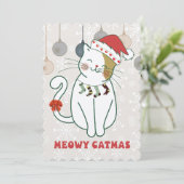 "MEOWY CHRISTMAS" EINLADUNG (Stehend Vorderseite)