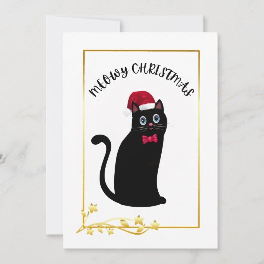 Meowy Christmas Einladung (Vorderseite)