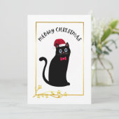 Meowy Christmas Einladung (Stehend Vorderseite)