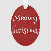 Meowy Christmas Elf Kitten Ornament (Rückseite)
