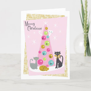 "Meowy Christmas" Faltkarte Dankeskarte