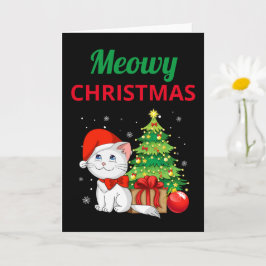 Meowy Christmas Faltkarte Karte