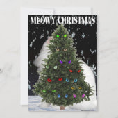 Meowy Christmas Feiertagskarte (Vorderseite)
