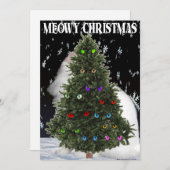 Meowy Christmas Feiertagskarte (Vorne/Hinten)